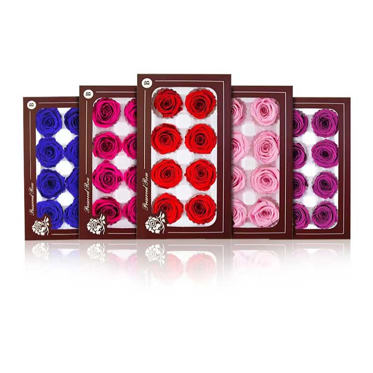 جعبه کادو گل 8 گل همیشه ماندگار