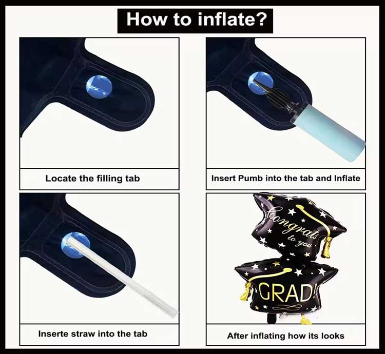 32 Inches Graduation Cap Balloons Set