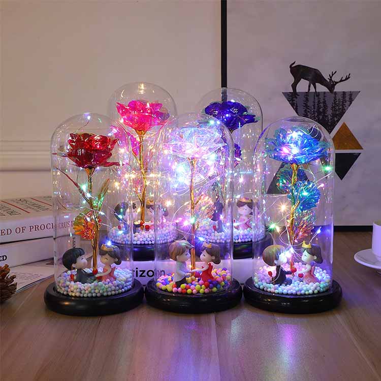 رز شیشه ای LED 24K