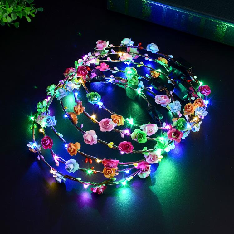 تاج هدبند LED گلدار