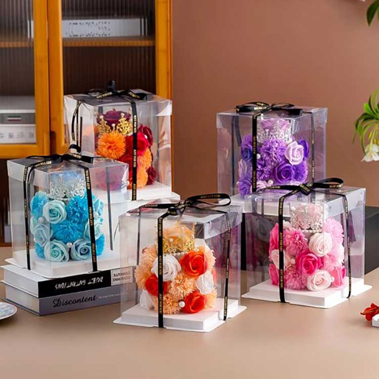 جعبه هدیه گل رز